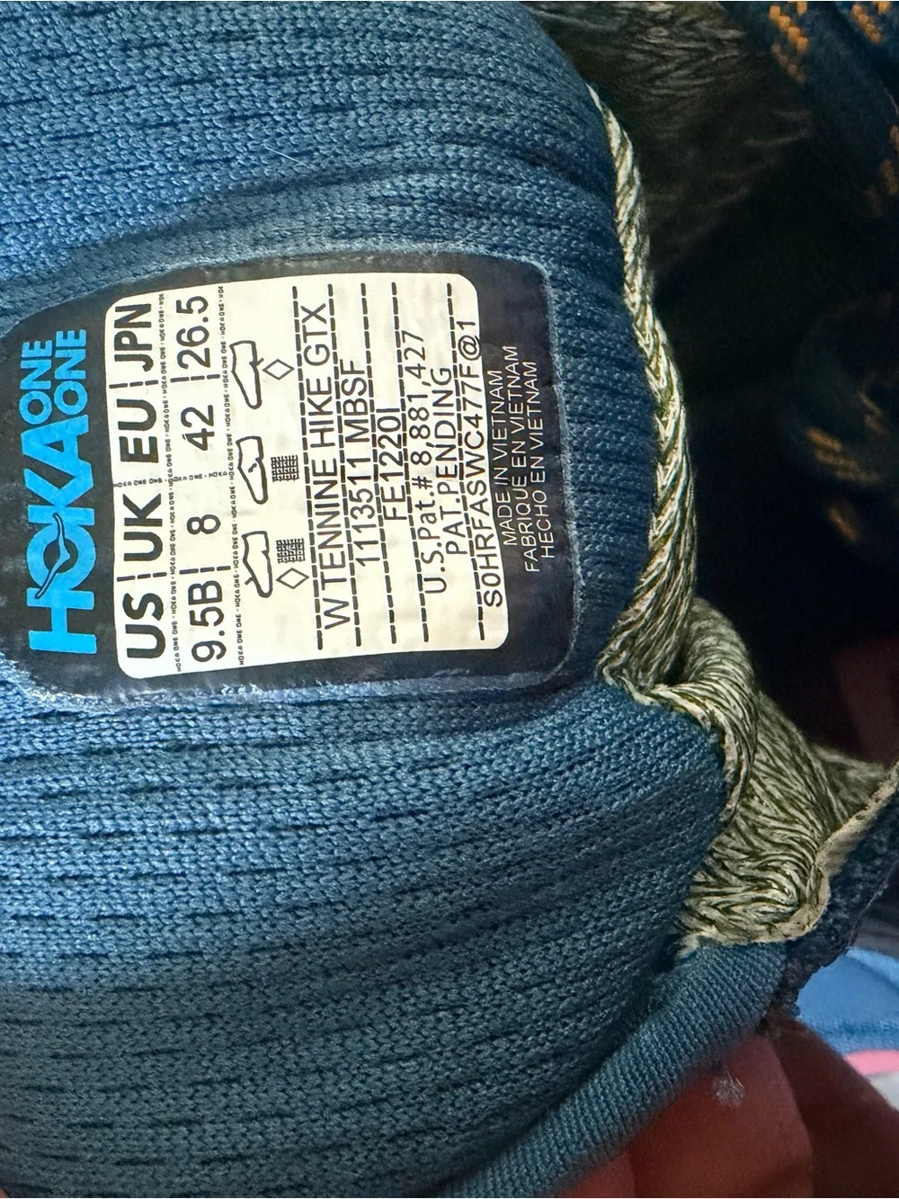 (WMNS) HOKA ONE ONE TenNine GORE-TEX 'Moroccan Blue Saffron' Size 9.5